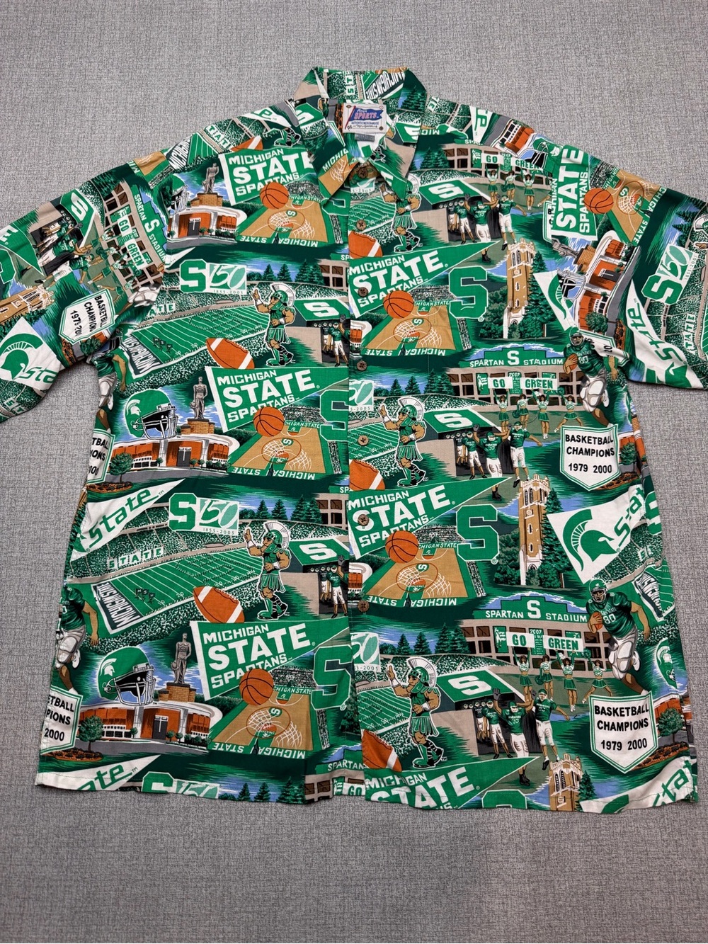 Vintage Reyn Spooner Michigan State Spartans Hawaiian Shirt